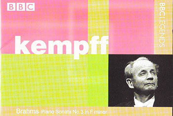 BBC Legends BBCL 4085. Kempff: Brahms – Piano Sonata no.3 in F minor, Schumann – Papillions, Fantasie in C (APE)