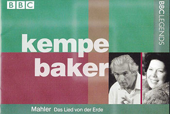 BBC Legends BBCL 4129. Kempe, Baker: Mahler – Das Lied von der Erde (APE)