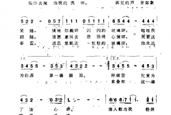 谭咏麟歌曲谱：第一滴泪